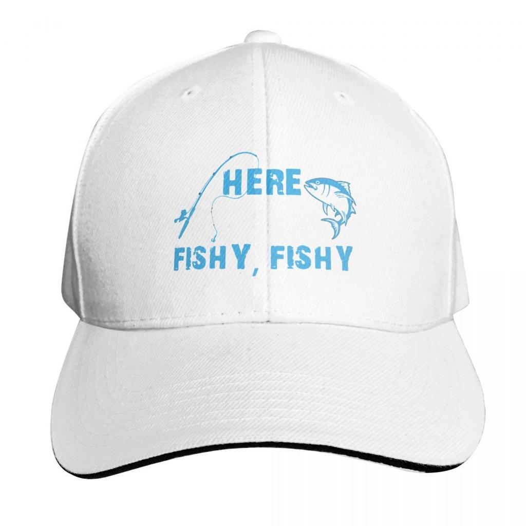Here Fishy fishy Baseball Cap Luxury Cap Military Cap Unisex foam party Hat Hat Unisex Luxury Luxury Women Unisexs