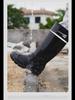Men's Reflective High-Top Waterproof Non-Slip Rain Boots - Fashionable, Thickened Night Rubber Shoes