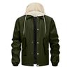 Men'S Loose Jacket Fashionable Multi Pocket Hooded Jacket