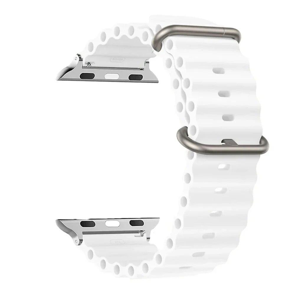 Luksusrem for Apple watch ultra band 49 mm 44 mm 45 mm 41 mm 40 mm 38 mm 44 45 mm 1:1 Originalt havbelte iWatch series 9 8 7 se bånd