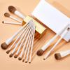 14-Piece Professional Makeup Brush Set with Soft Wooden Handles for Eyeshadow, Blush, Concealer, and Contour