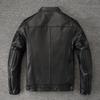 Men Leather Jacket Slim Fit Short Genuine Cow Jackets Men's Cowhide Coat Biker Style Sheepskin Clothes Spring Autumn