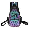 Vielseitiger Mini-Rucksack mit Diamantgittermuster: Multifunktionale Schulter-, Crossbody-, Hüft- und Brusttasche für High-School-Schülerinnen und Frauen.