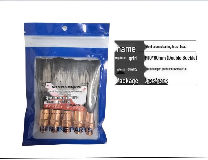 Stainless Steel Electrolytic Weld Cleaning and Polishing Brush with M10 Copper Brush Head