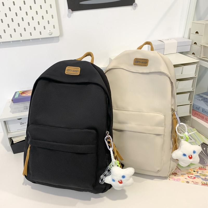 Schoolbag Japanese junior high school student schoolbag female ins Mori versatile high school student backpack canvas large capacity simple backpack