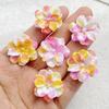 10Pcs Cute Colourful Flower Series Resin Figurine Crafts Flatback Cabochon Ornament Jewelry Making Hairwear Accessories