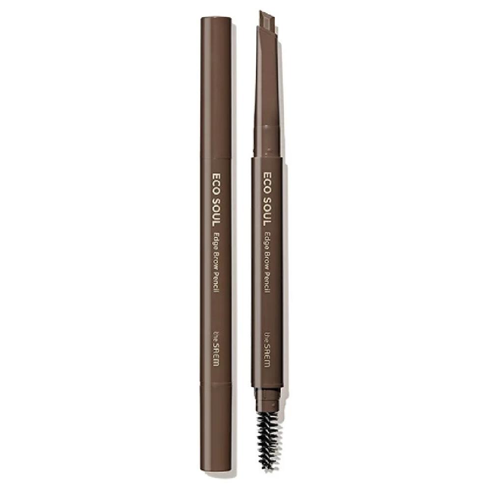 ECO SOUL Edge Brow Pencil 02 Deep Brown (Refill Included)_US 02 Deep Brown (with refill) 0.3g+0.3g