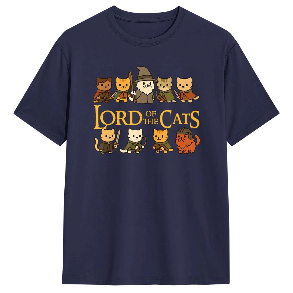 Casual TShirt Summer Lord of The Cats Hip Hop TShirts  Cotton Tshirt for Man Aesthetic Cheap Print Short Sleeve Top Tees