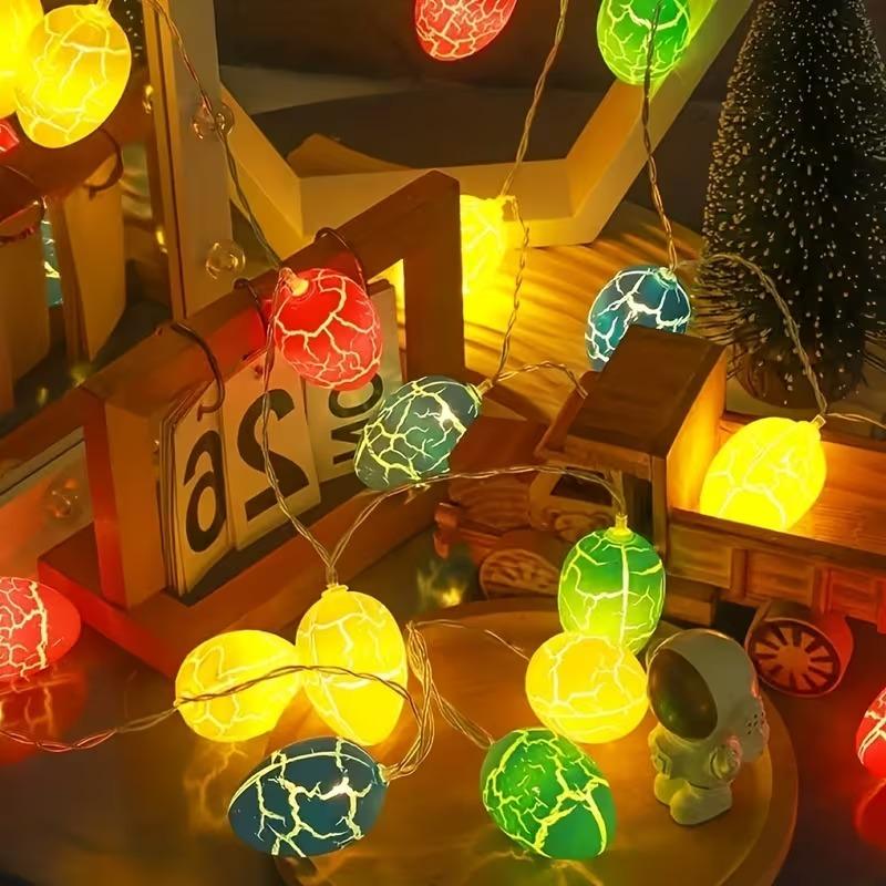 1-5PCS Cracked Egg Design LED Easter String Lights Holiday Decor for Party Birthday Yard Indoor Festival Celebration Lighting