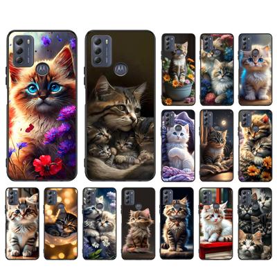Funda de teléfono con bonito gatito para Moto G84, G22, G32, G42, G52, G62, G53, G72, G60, G60S, G100, G10, G20, G30, G13, G50, G 5G, G Pure