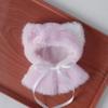 No Doll Cute Star Emblem Rabbit Fur Cape Cloak For 10cm 15cm Cotton Dolls Pink Bow Decor Halloween Photo Prop Dress Up Outfit