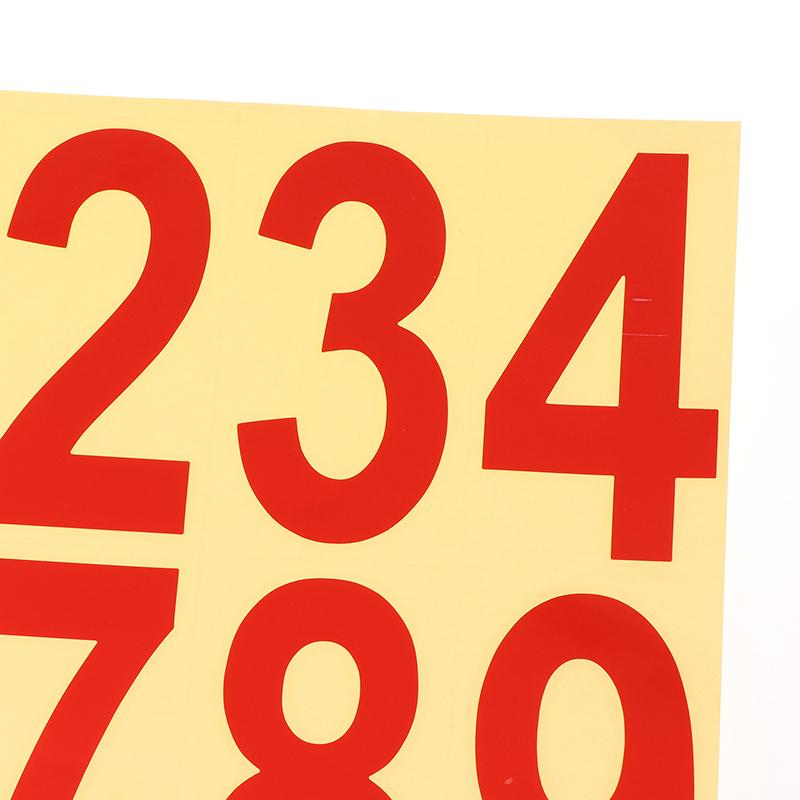 0-9 Car License Plate Reflective Number Label Stickers Waterproof Invisible Number Stickers Highly Reflective Vinyl Sticker
