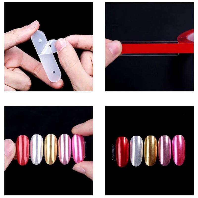 10PCS Magnet Strips For Nail Display Shelf Acrylic False Nail Tips Holder Nail Gel Polish Display Practice Palette Manicure Tool
