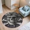 Skull pattern round rug,Carpet Rug for Living Room Bedroom Sofa Playroom Decor,Non-slip Floor Mat,Holiday Gifts and Birthday Gifts
