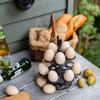Durable Cast Iron Retro Eggs Holder Rooster Figurine Eggs Storage Rack For Farmhouses Kitchens Decors Organizers