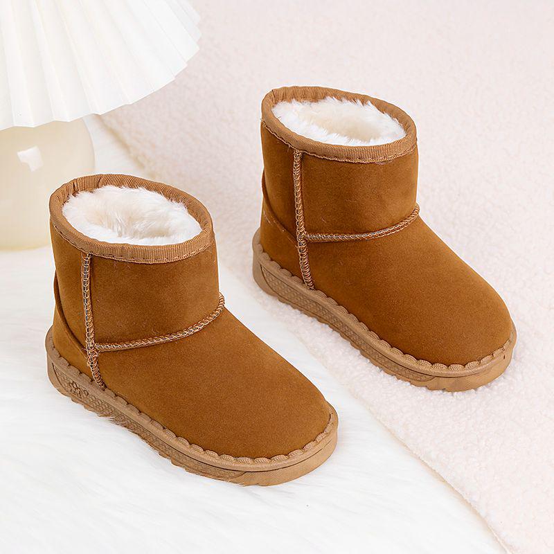 2025 Winter New Children's Snow Boots - Boys' & Girls' Warm Cotton Shoes with Extra Velvet