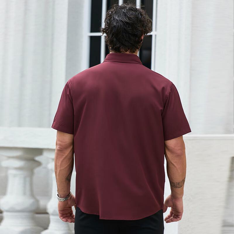 Dibinze Men's Plus Size Short Sleeve Thin Shirt