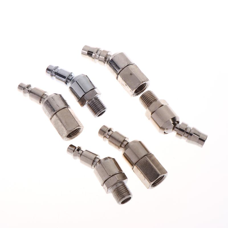 1Pcs Europe/C-Japan/Us Type Connect With Bsp 1/4" Thread Swivel Air Tool Fittings 360° Rotatable Air Hose Spray Gun Quick Plug