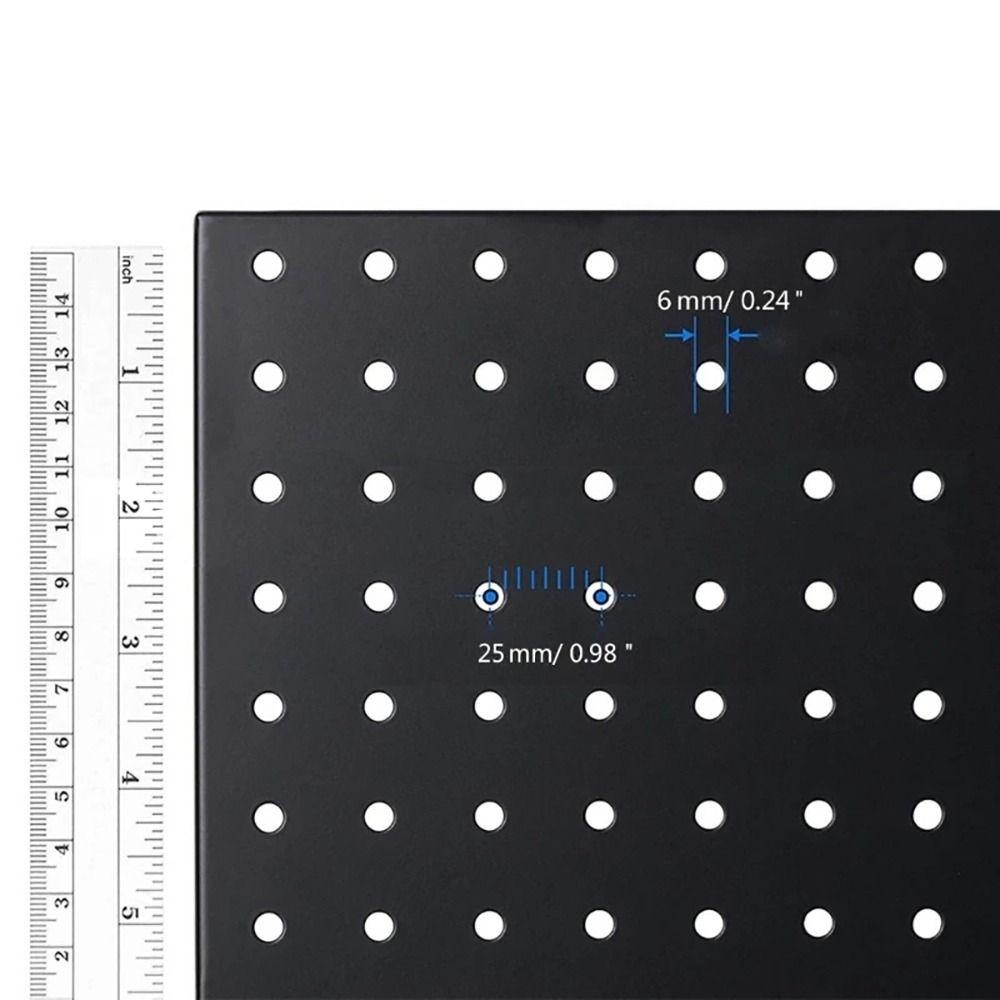 1Set Metal Perforated Panel Jewelry Display Rack with 12 Hooks Nail Board New Display Shelves