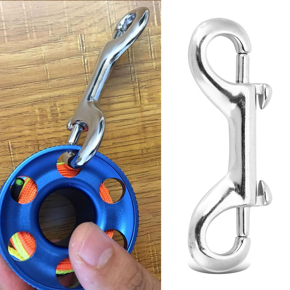 Diving Clip Double Ended Snap Silver Stainless Steel Double Ended Clip Hook Bolt Snap Diving Buckle Diving Hook