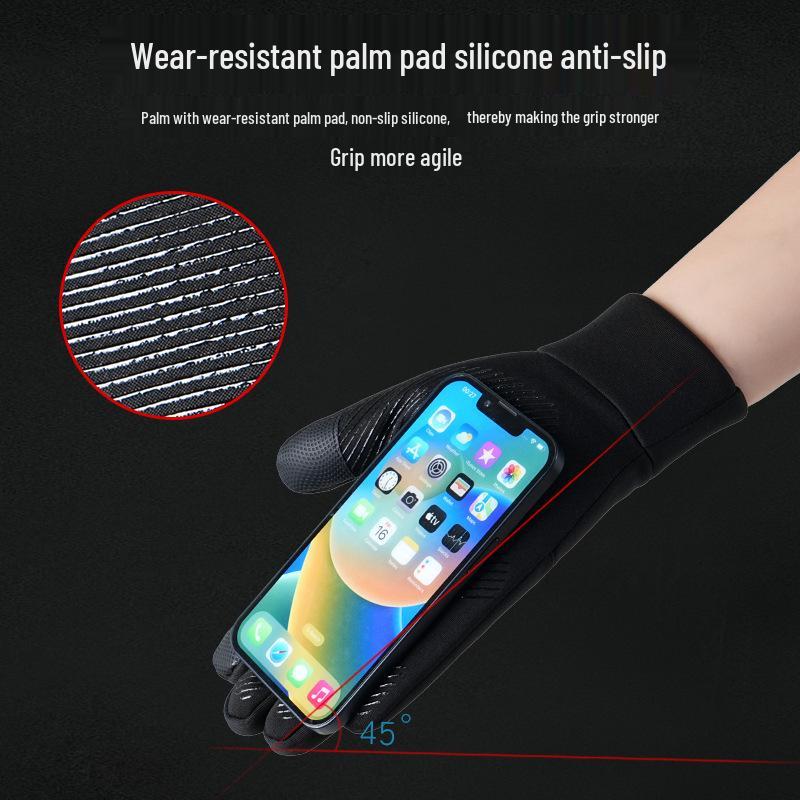 Herren- & Damen-Winterradhandschuhe: Fleecegefüttert, wind- und kältefest, wasserdicht, rutschfester Touchscreen.