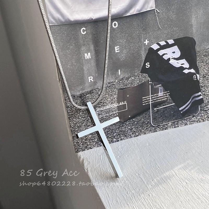 

Simple Cross Necklace - Both Men s and Women s Simple Plain Chain - Cool Style Collar Chain - Sweater and Sweater Hat Necklace Accessories 50cm