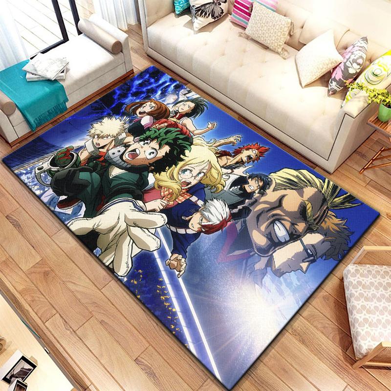 Anime carpet My hero science printed area carpet Living room Bedroom floor mat Kitchen Non slip Matte Mat Children's Bedroom Mat