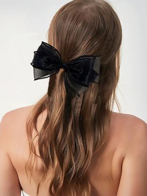 Super feenhafte Netz-Schmetterlingsknoten-Haarspange für Damen, elegant und vielseitig, hochwertiges Top-Clip-Haaraccessoire