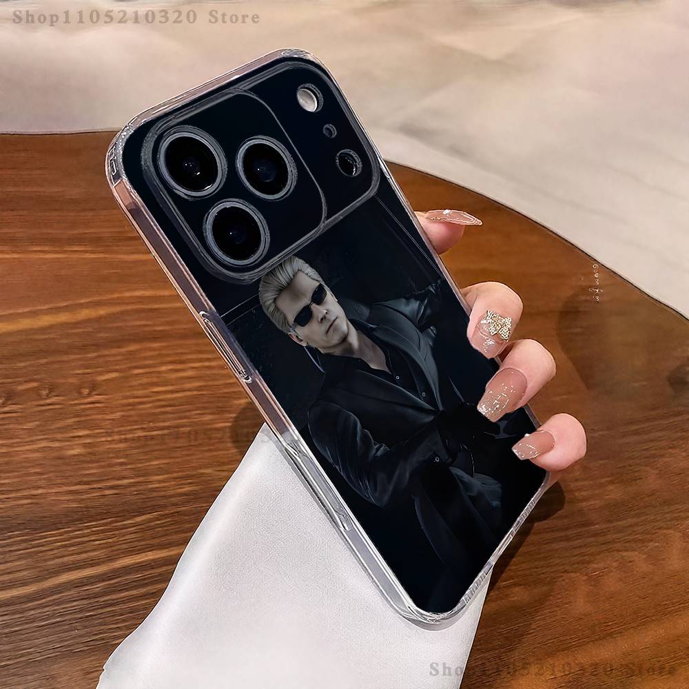 A-Albert Wesker Phone Case For iPhone 17,16,15,14,13,12,11 Pro,Max,Plus,X,XS,XR,SE4,E Mini Transparent Soft Cover