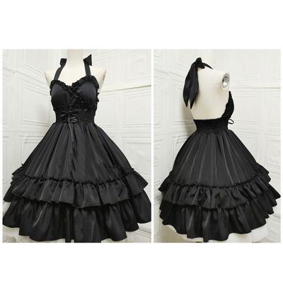 Summer Elegant Suspender Dress Lolita Solid Kawaii Lolita Retro Soft Tea Party JSK Suspender Dress