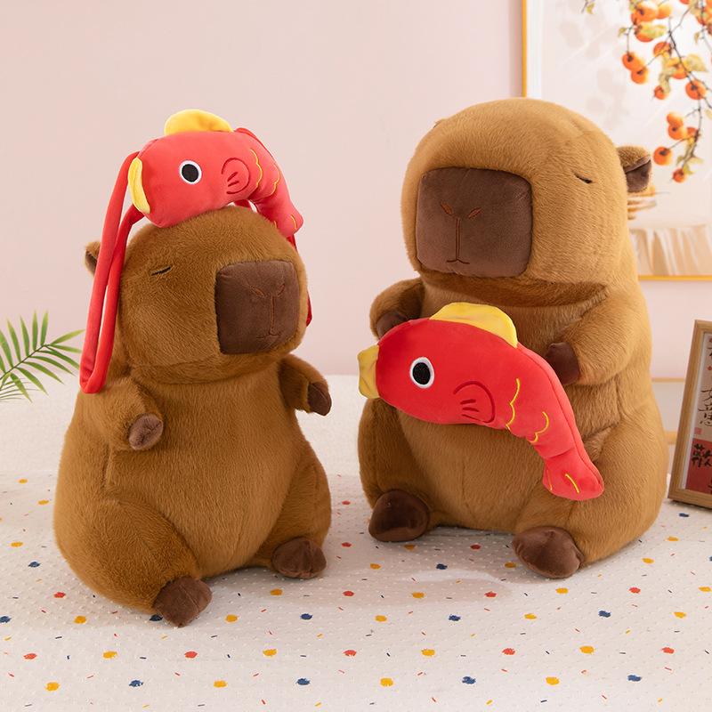 New Koi Capy Doll Plush Toys Children's Girls Gift Good Luck Koi Kapibala Doll