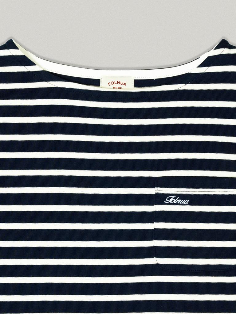 FOLNUA Nuer Stripe T-Shirt (Navy Ivory)