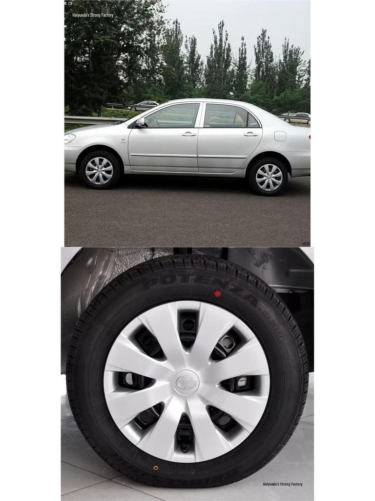 Passt für neue und alte Toyota Corolla: 15-Zoll Stahl-, Kunststoff-Rad- und Reifenabdeckungen.