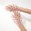Pleated Tulle Flare Sleeve Elastic Detachable Wristband Polka Dot Fake Cuffs  Wedding Dress