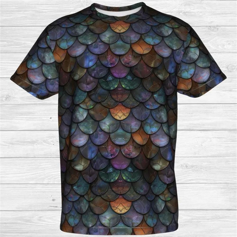 Snake Animal Scales Graphic T-shirt 3D Print Round Neck T Shirts Personality Street Cosplay Clothing Tees Tops Size XXS-6XL