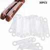 30PCS High Eastic Transparent Rubber Hanger Cover - Non-slip And Durable Suitable For Wooden And Hangers Prevent Clothes