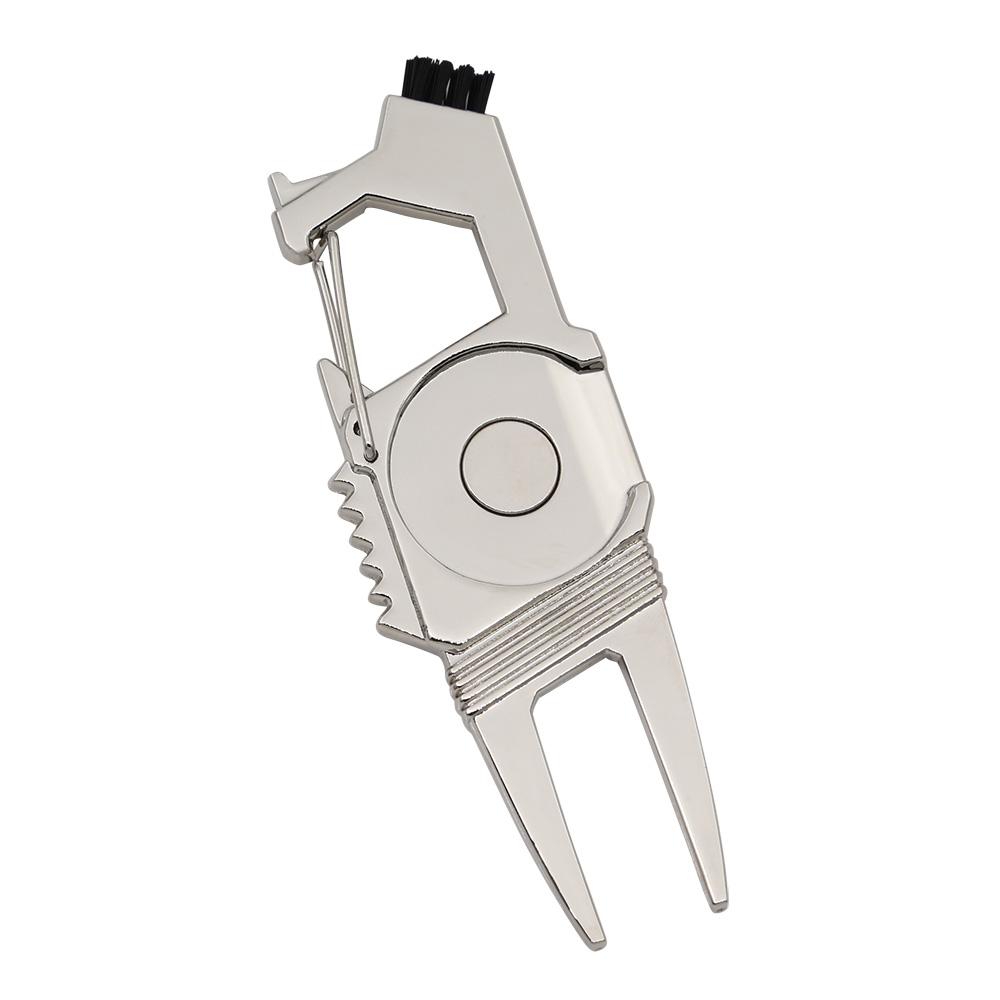 High Quality Multi-Functional Golf Divot Repair Tool with Bottle Opener and Brush Made of Durable Zinc Alloy Low MOQ