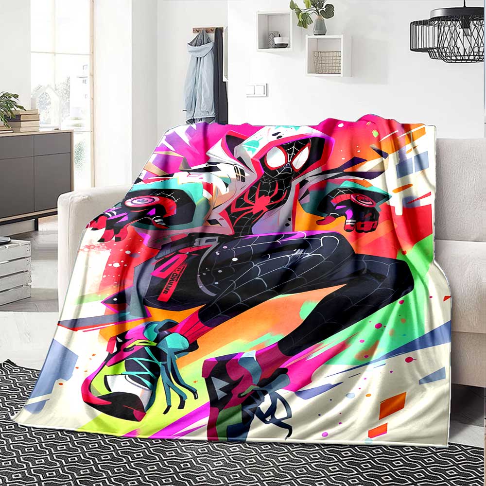Spider-Man: Spider-Verse Cozy Blanket Ultra-Soft Suitable for Sofa Couch Office Bed Picnics Four Seasons Multipurpose Decor Unique Gift Y43
