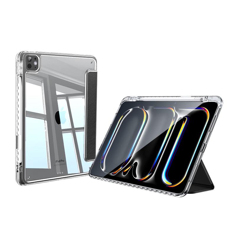 ShineMore Transparent Acrylic iPad Case with Pen Slot