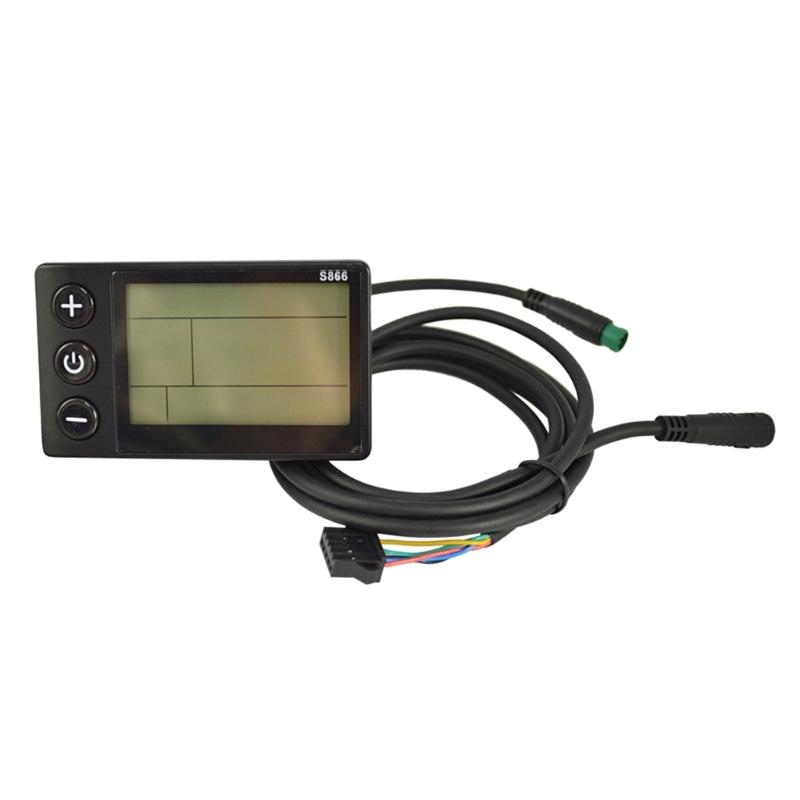 Electric Bicycles LCD S866 Display 24V 36V 48V Electric Bike Intelligent Control Panel Display Electric Scooter