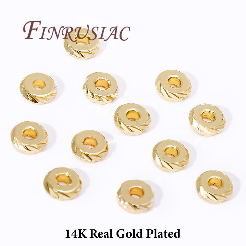 

3mm-8mm Beads Separators 18K Gold Plated Spacer Beads For Bracelets Accessories DIY Jewelry Making Supplies,Metal Beads 3mm-20pcs