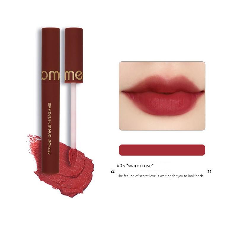 Velvet Air Lip Mud Lip Glaze, Long-Lasting, Non-Fading, Non-Drying, Matte Finish, Brightening, Passionate Autumn and Winter Sexy Lipstick