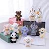 14cm Cute Animal Plush Pendant Cartoon Mouse Panda Sheep Rabbit Elephant Bear Stuffed Doll Boy Girl Gift