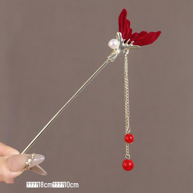 Vintage Chinese Style Hairpin for Updos - Elegant Retro Hair Stick with Tassel for Qipao