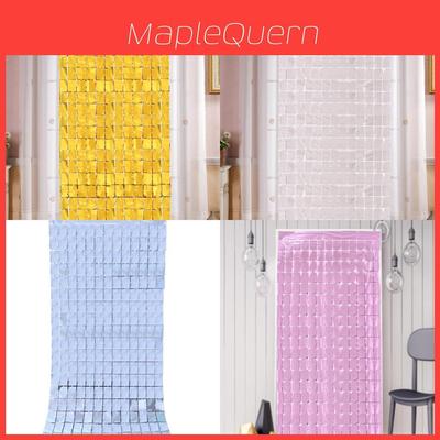 Shimmering 1x2m Square Foil Raindrop Door Curtain For Elegant Party Decorations