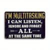 Metal Wall Art Poster, Funny Man Cave Decor Sign, Gift for Men Home Office Bar