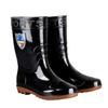 Men's Round Head Medium Tube Rain Boots Slope Heel Non-slip Low Heel Water Shoes Thickened Rain Shoes Men's Comfortable Construction Site Boots