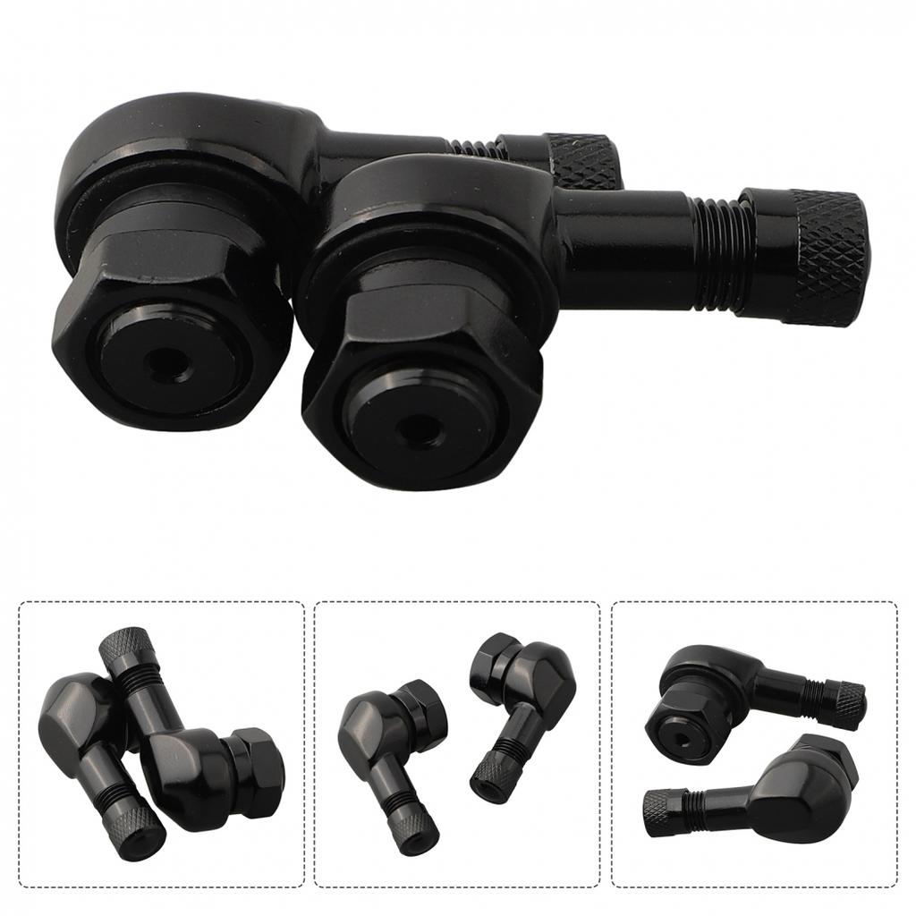 High Quality 90 Degree Angle Motorcycle Valve Stems CNC Aluminum Alloy (2PCS)