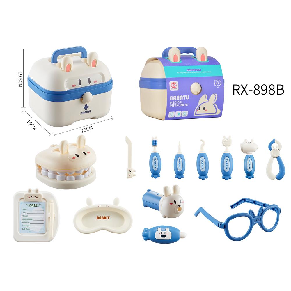Nana Rabbit Children's Doctor Play House Toy Suit Primary School Student Gift Box Nursing Injection Stethoscope