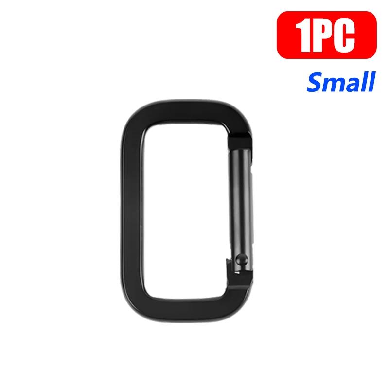 Carabiner Buckle Square-Ring Spring Carabiner Snap Hook Clip Keychain Outdoor Backpack Pendant Buckle Camping Outdoor Tools
